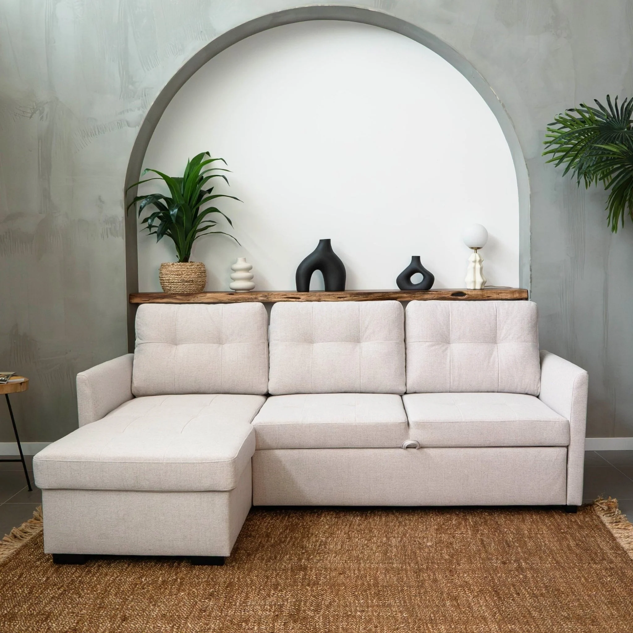 Sofá Cama 3 Lugares com Chaise Longue Reversível GOSLING - Image 3