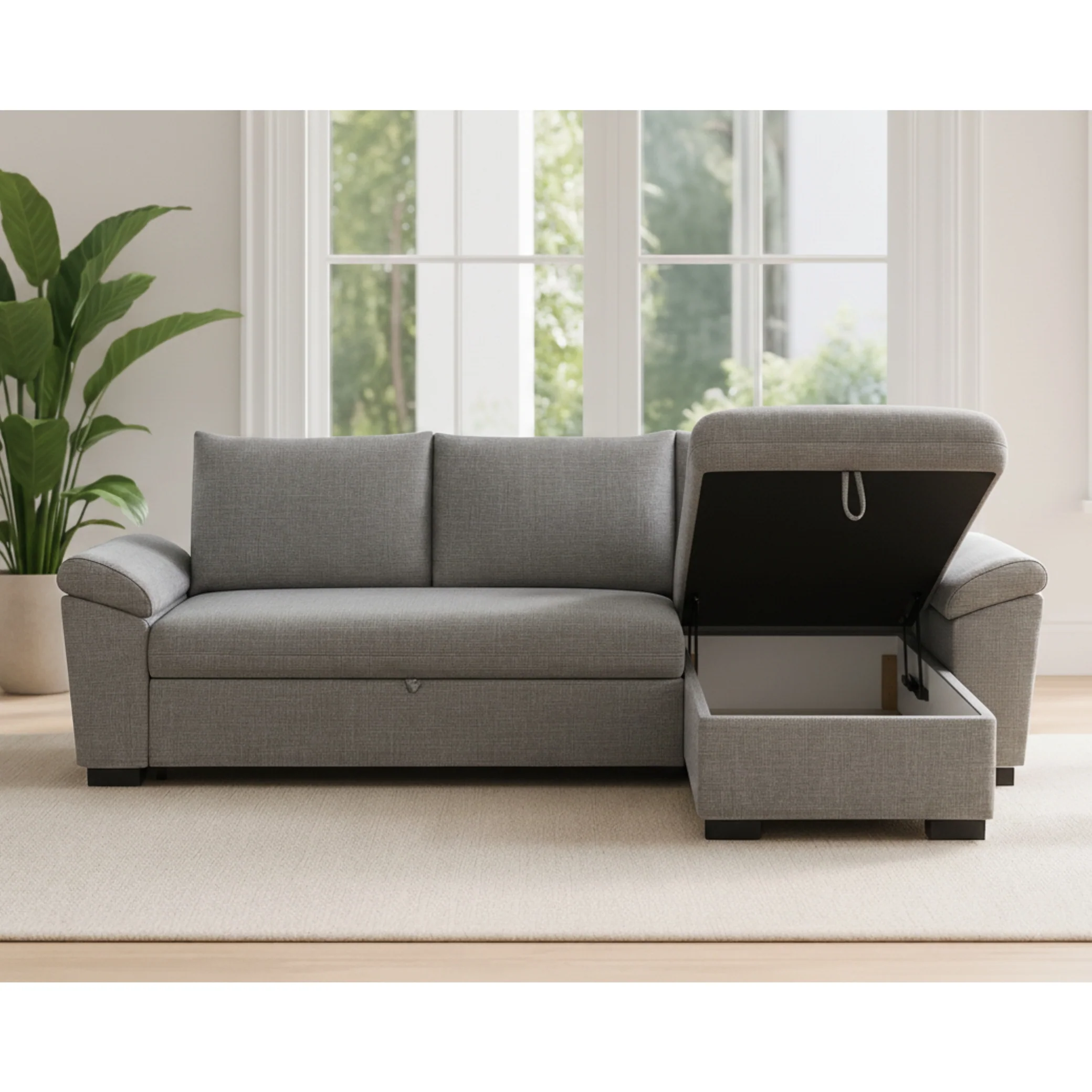 Sofá Cama com Chaise Longue Reversível e Arrumação PORTMAN - Image 10