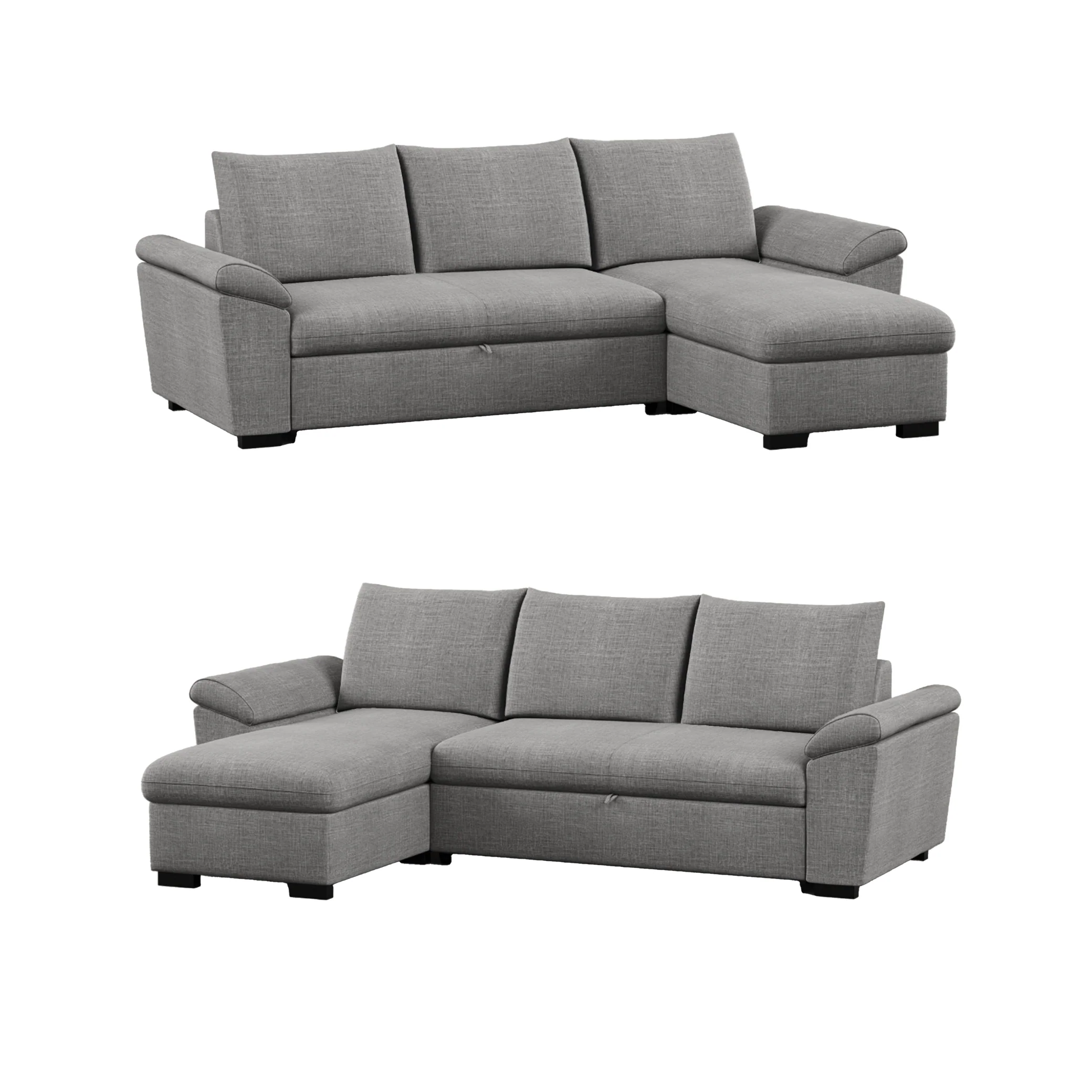 Sofá Cama com Chaise Longue Reversível e Arrumação PORTMAN - Image 3