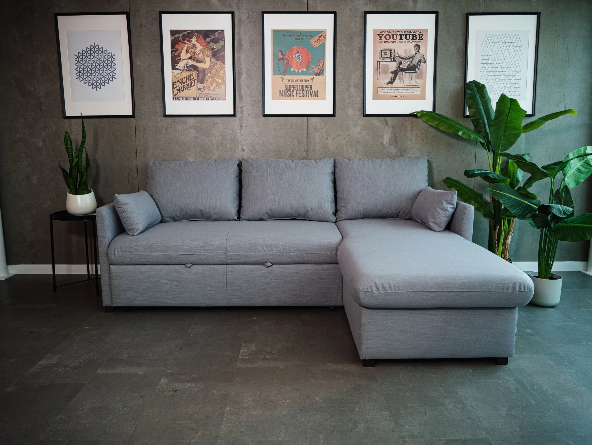 Sofá cama com chaise longue e arrumação bege ELORDI - Image 18