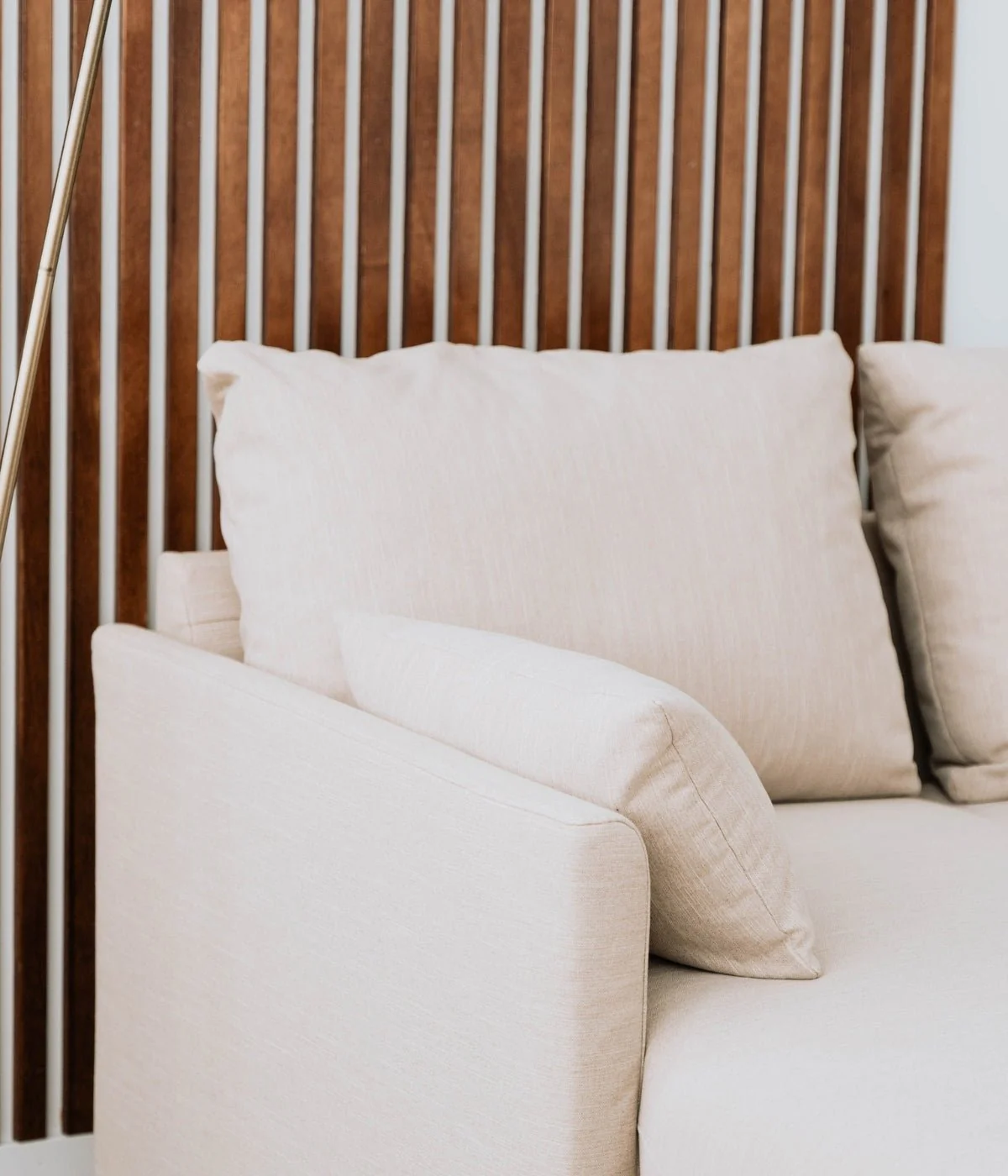 Sofá cama com chaise longue e arrumação bege ELORDI - Image 8