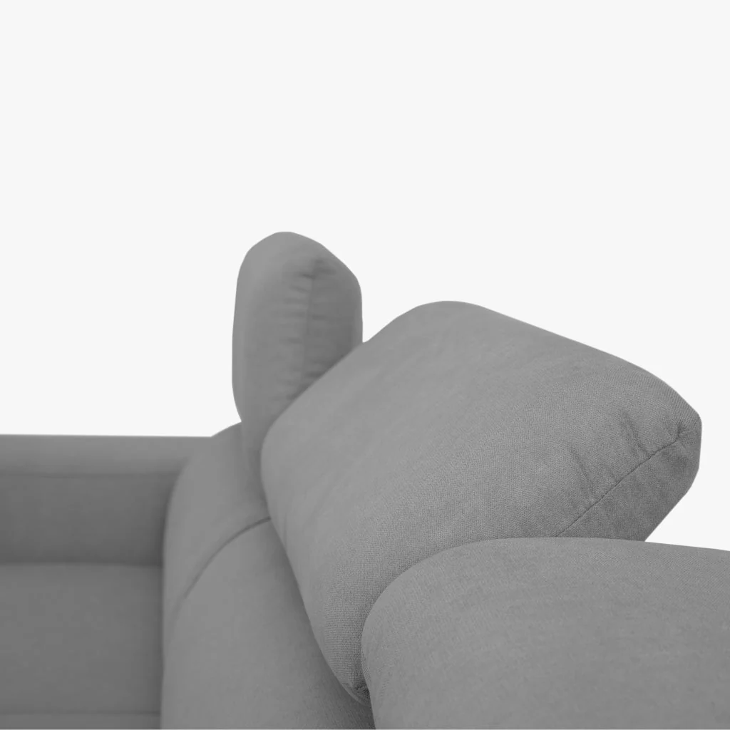 Sofá Cama 4 Lugares com Chaise Longue e Cabeceiras Ajustáveis LINO - Image 3