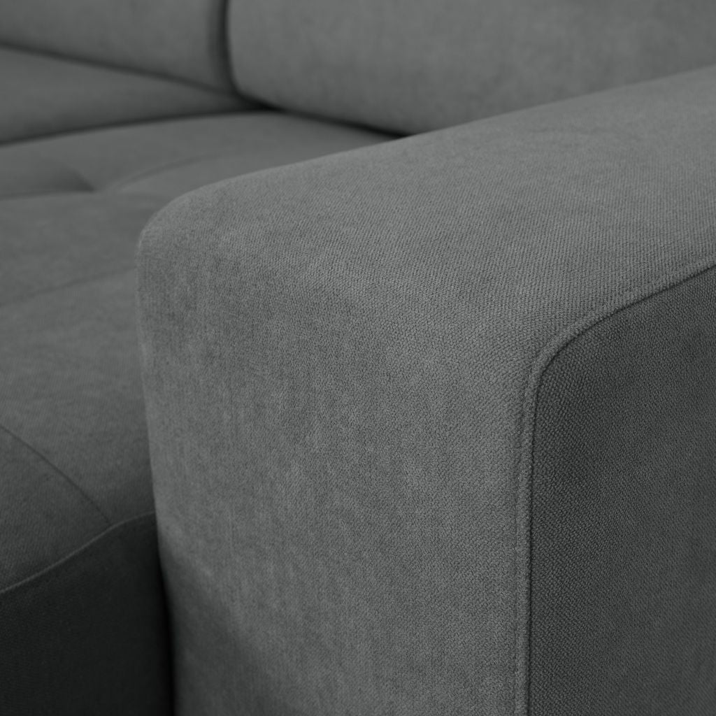 Sofá Cama 4 Lugares com Chaise Longue e Cabeceiras Ajustáveis LINO - Image 9