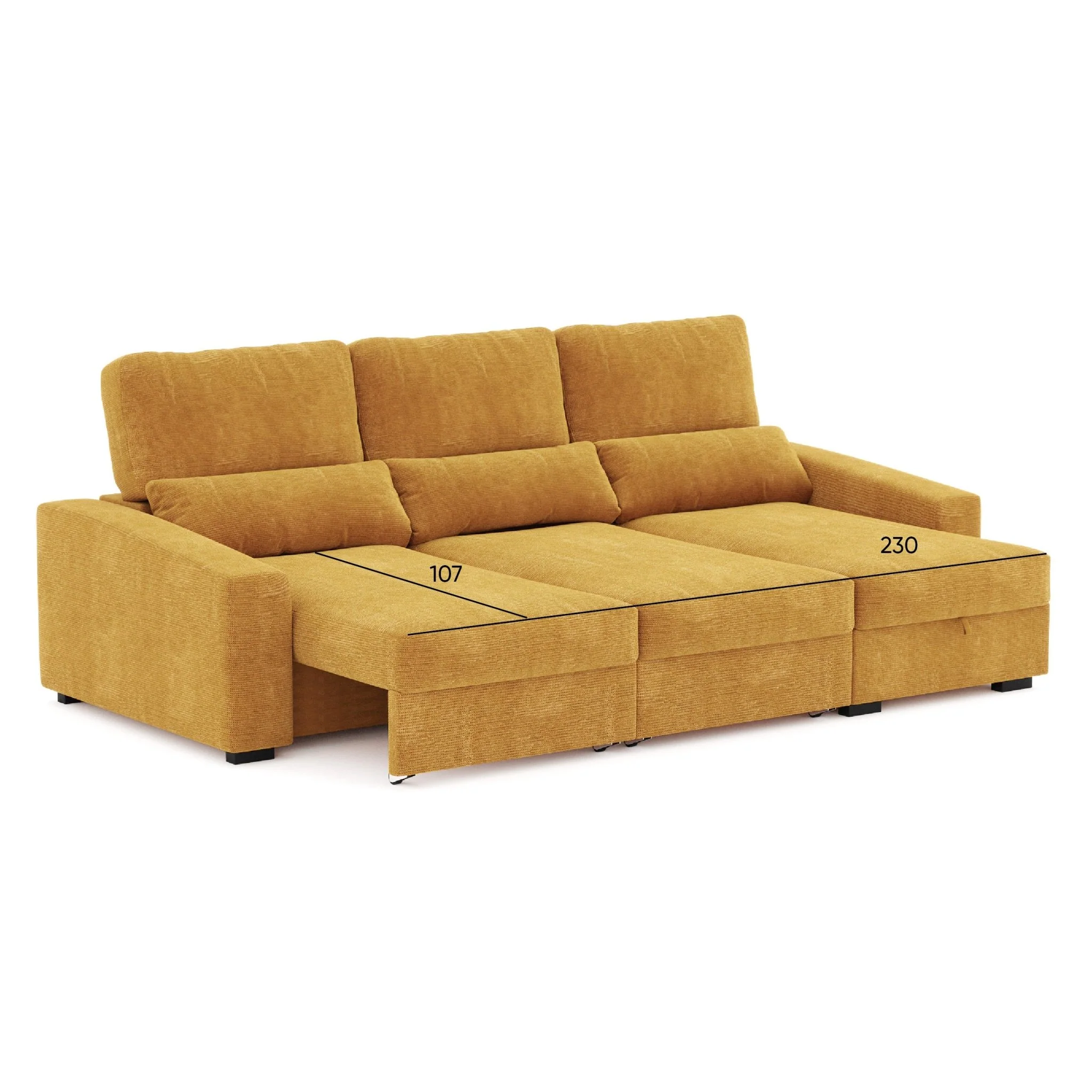 Sofá Chaise Longue com Arrumação KEEN - Image 12