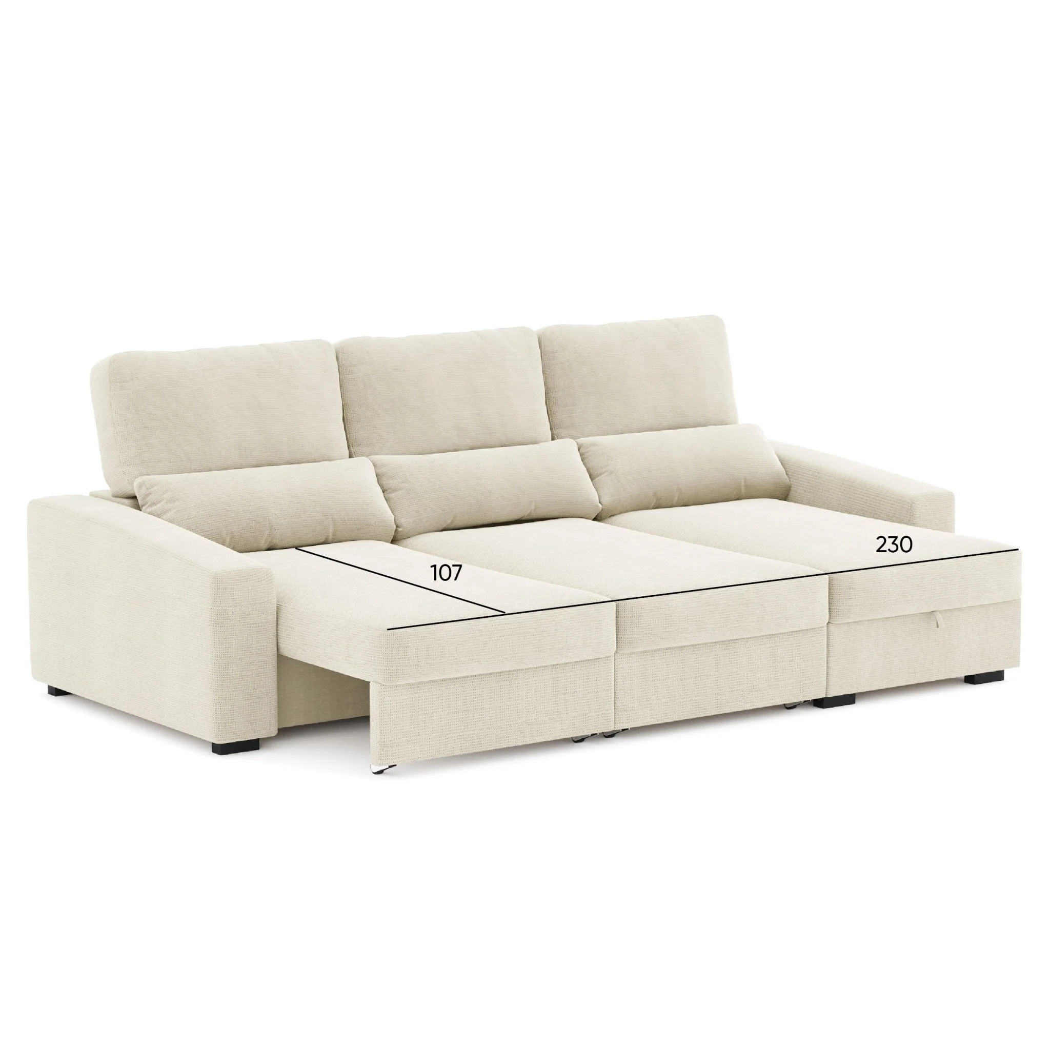 Sofá Chaise Longue com Arrumação KEEN - Image 11