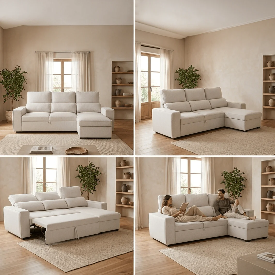 Sofá Cama com Chaise Longue SANDLER - Image 4