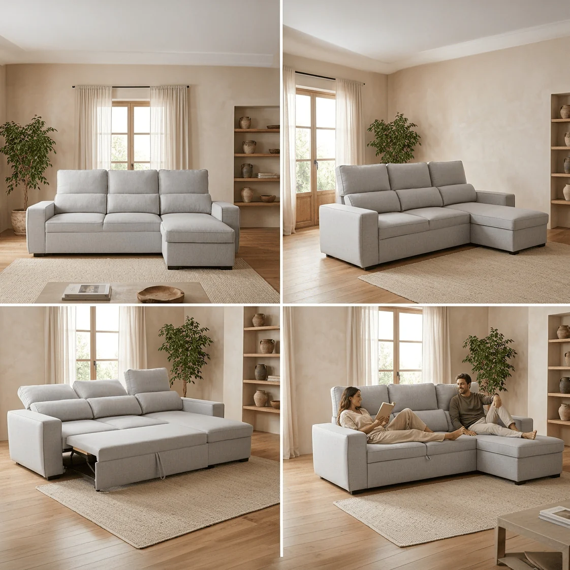 Sofá Cama com Chaise Longue SANDLER - Image 5