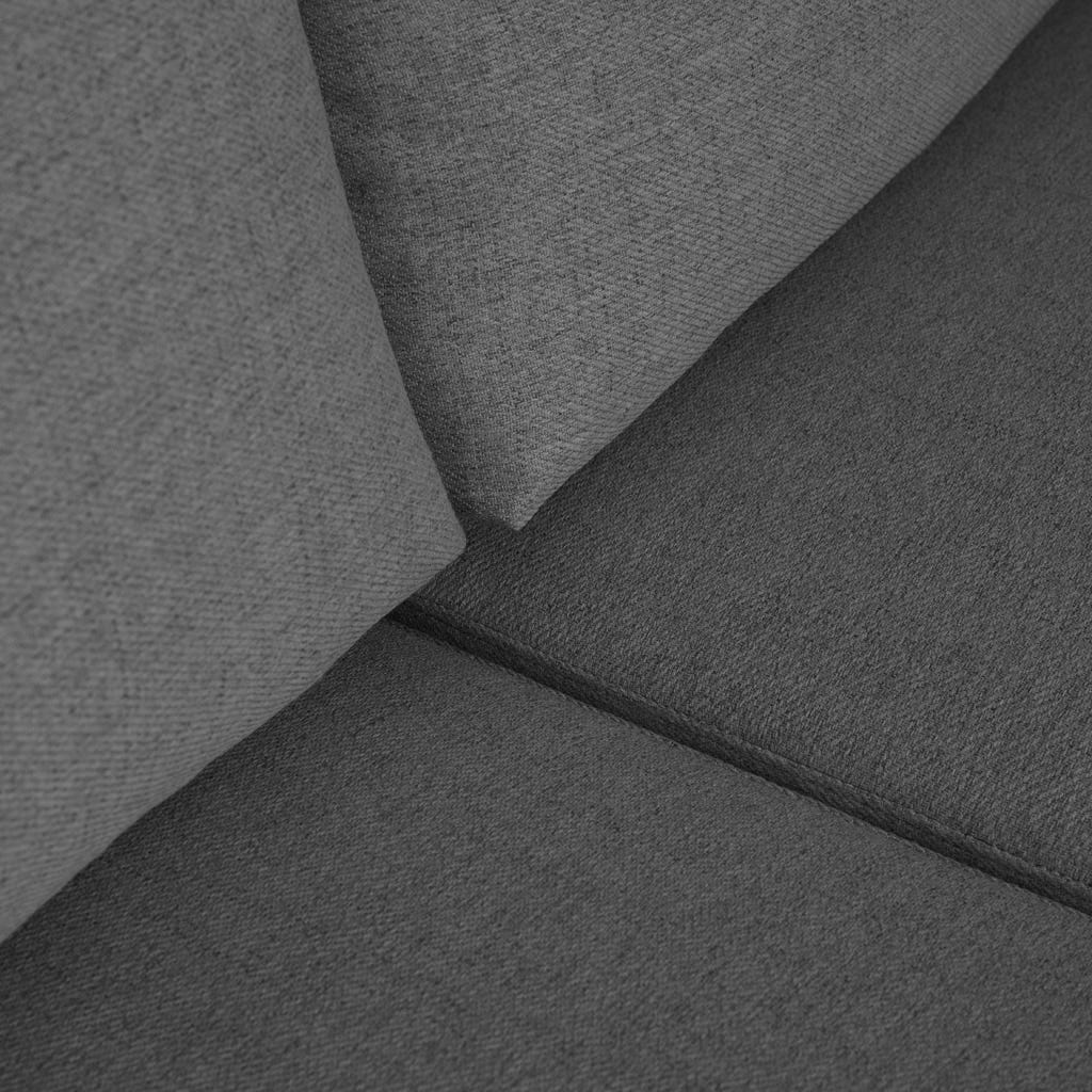 Sofá Cama com Chaise Longue à Direita e Pufe à Esquerda Cinza CRAIG - Image 6