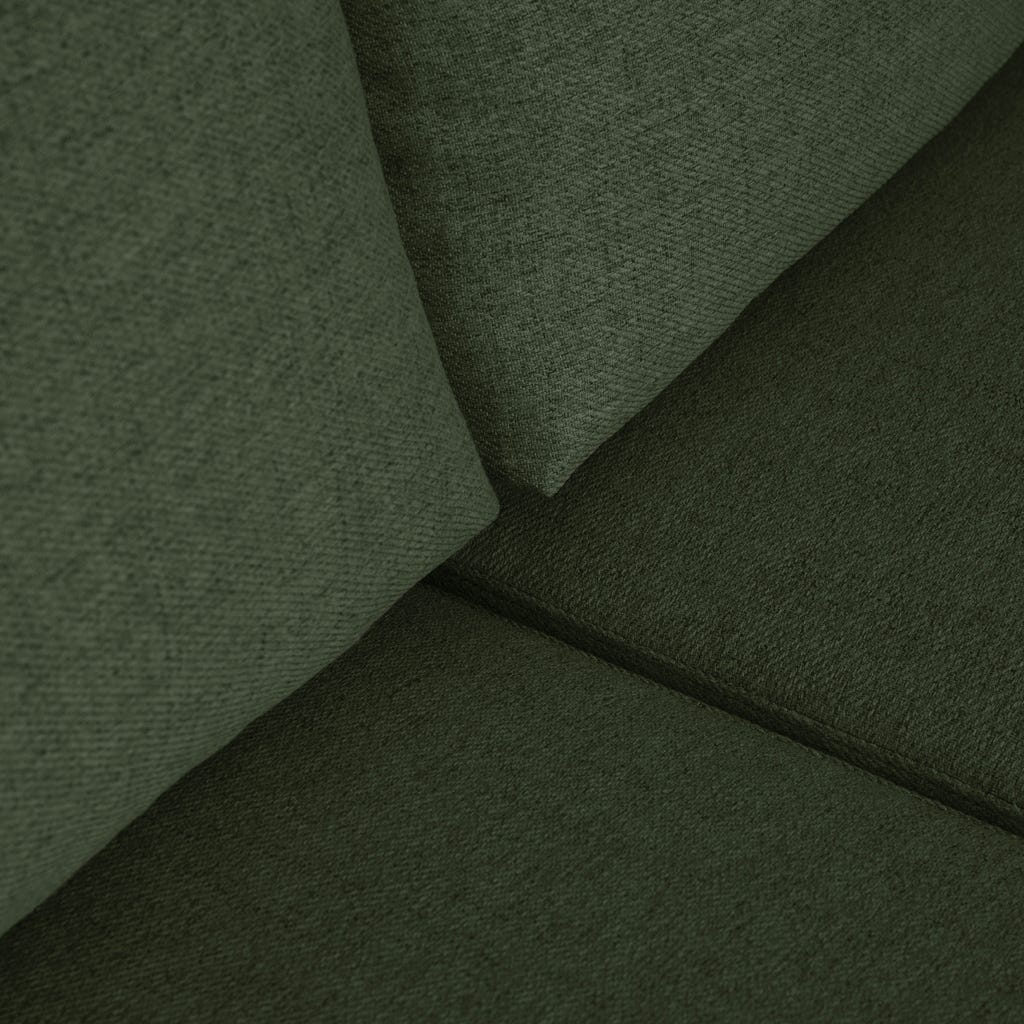 Sofá Cama com Chaise Longue à Esquerda e Pufe à Direita Verde CRAIG - Image 6