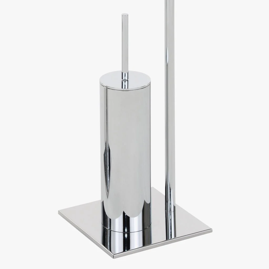 Suporte de Rolo de Papel e Escova WC Cromado SILVER - Image 4