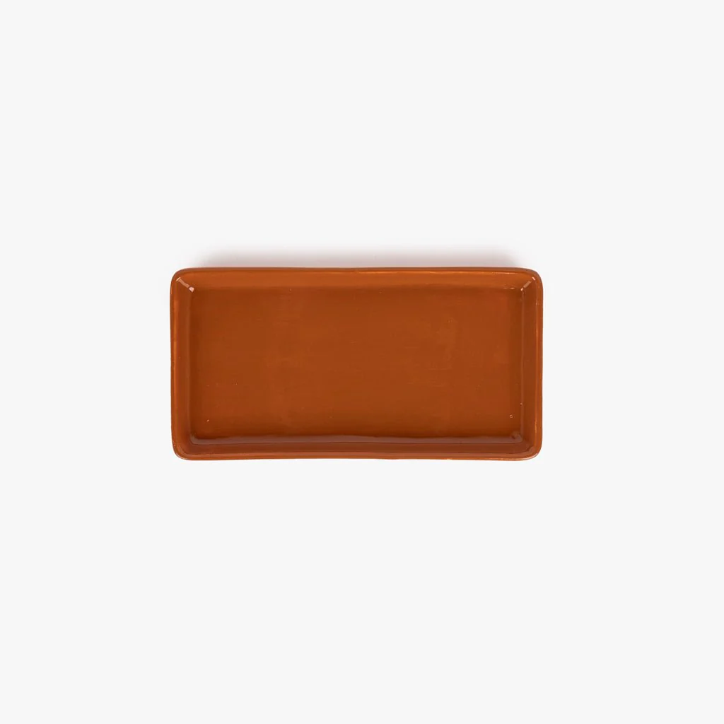 Tabuleiro de Banho em Cerâmica Creme e Tijolo SIXTIES - Image 4