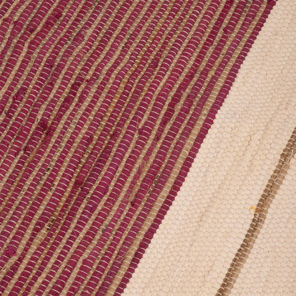 Tapete de Algodão e Juta Bege e Rosa 120x180 BLIDA - Image 3