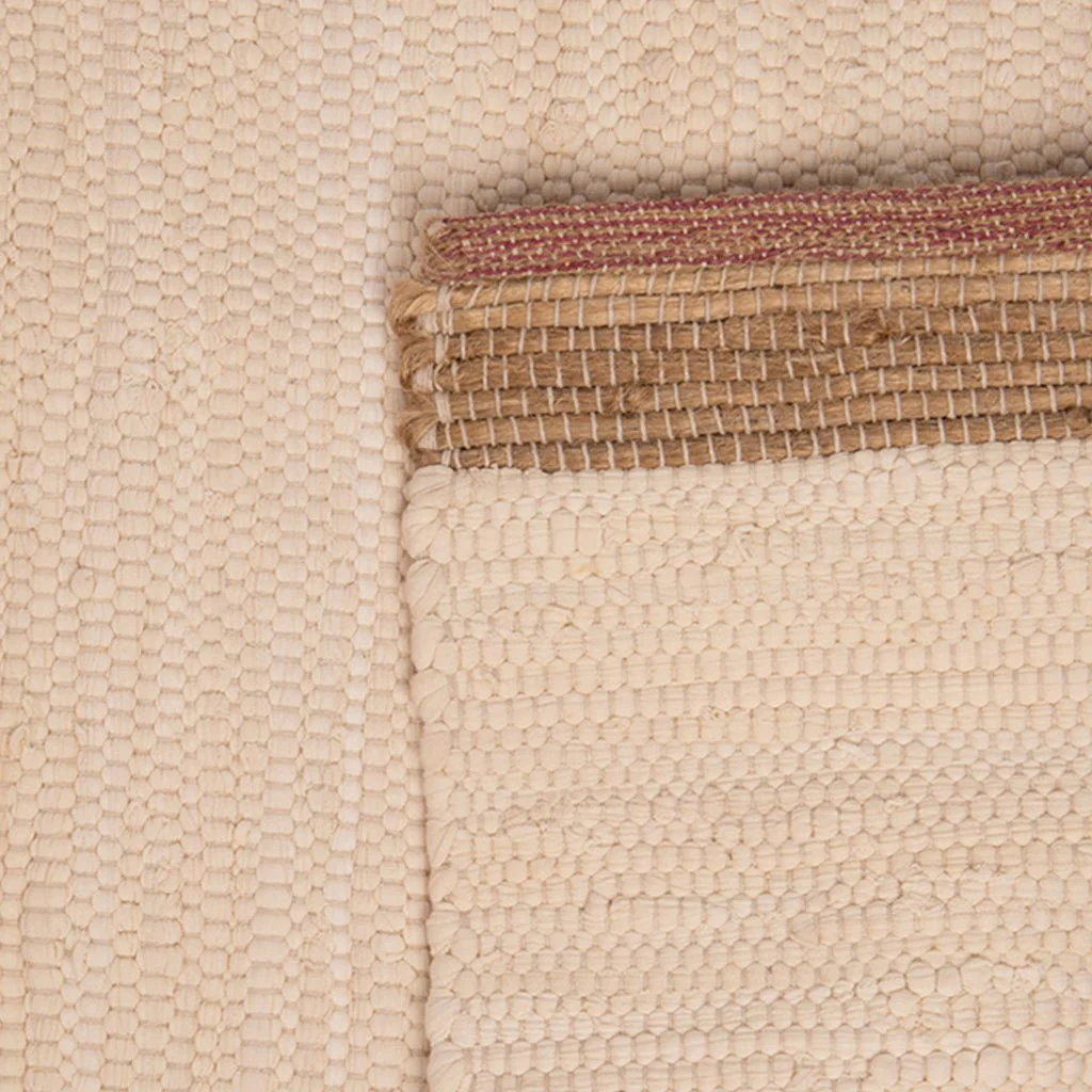 Tapete de Algodão e Juta Bege e Rosa 120x180 BLIDA - Image 4