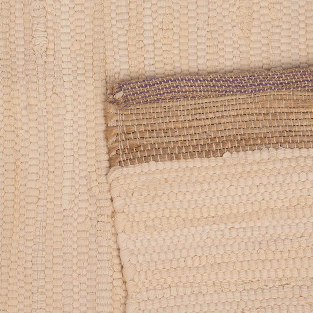 Tapete de Algodão e Juta Bege e Roxo 120x180 BLIDA - Image 4