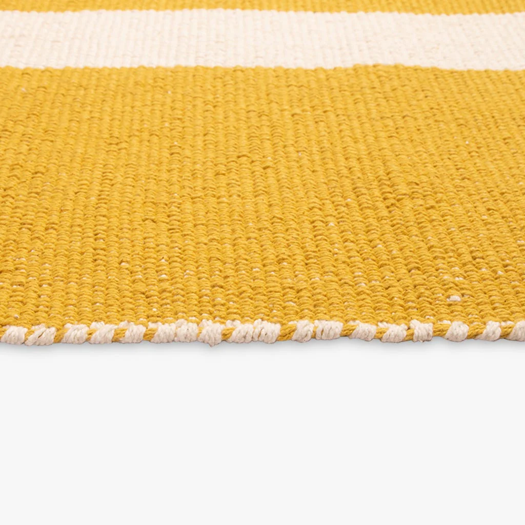 Tapete algodão riscas amarelo/bege 140x200cm BALAT - Image 2