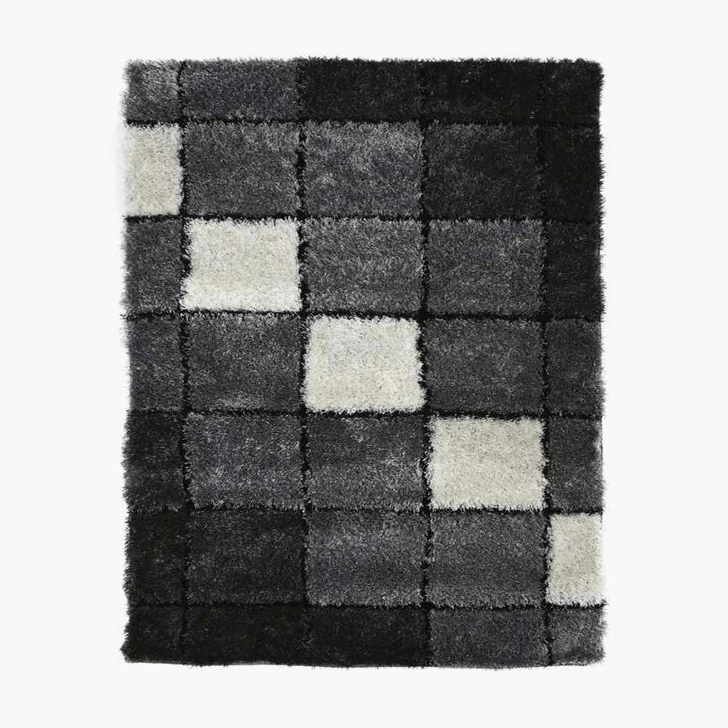 Tapete Quadrados Preto 120x180 MATRIX