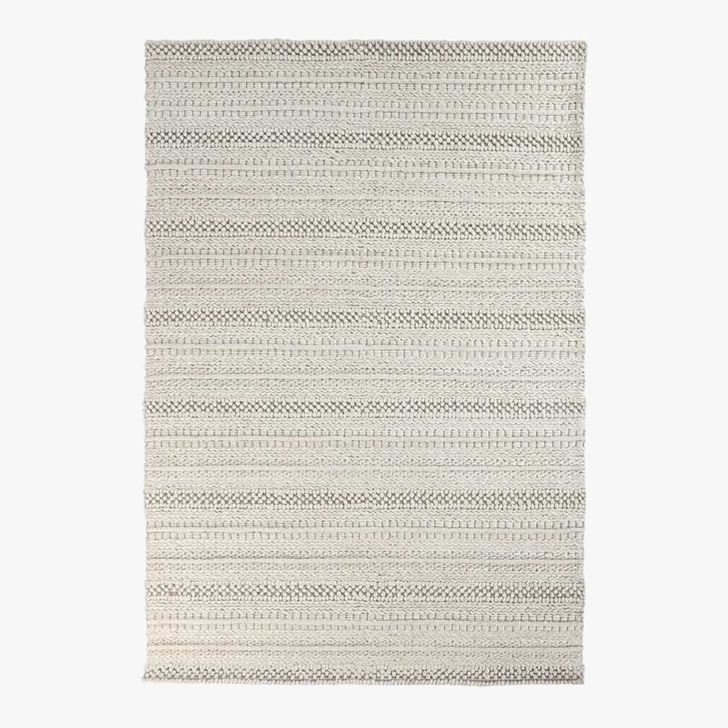 Tapete Listas Branco 140x200 NOMAD