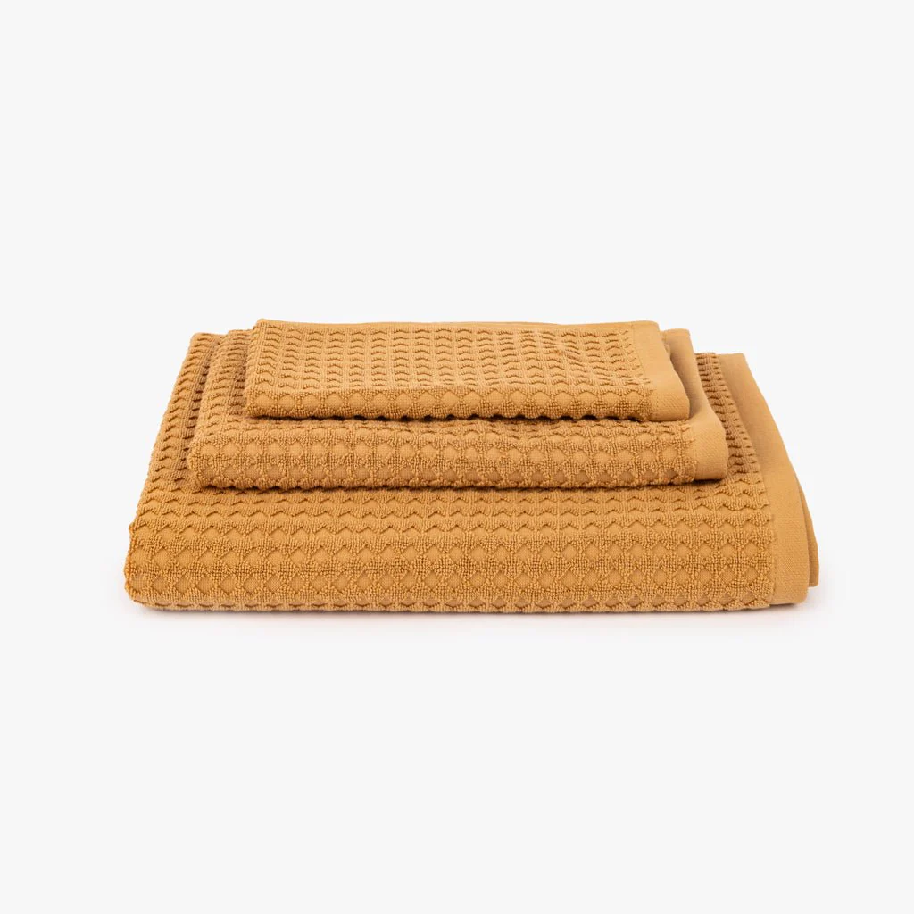 Toalha de Banho de Rosto Algodão Favos Amarelo ESNA - Image 3