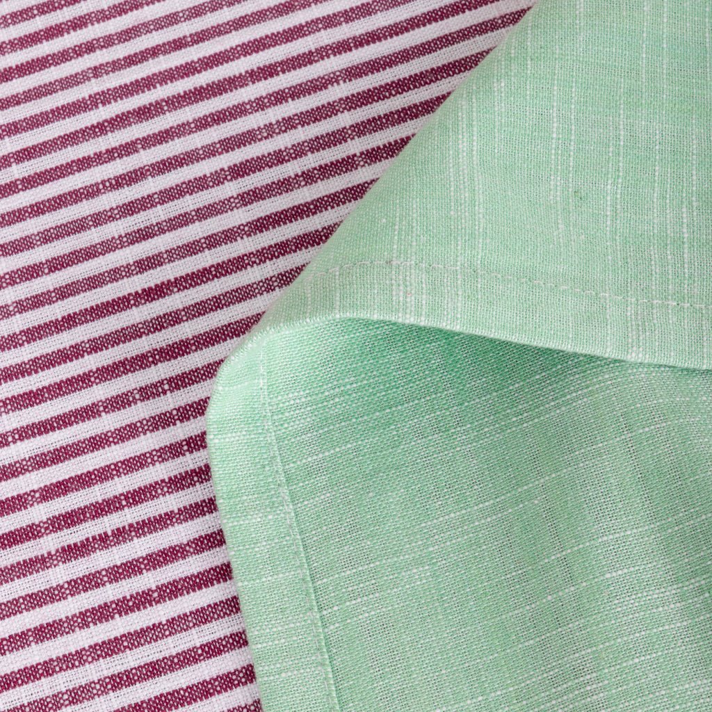 Toalha de Algodão Riscas Violeta e Verde 160x250 KERALA - Image 2