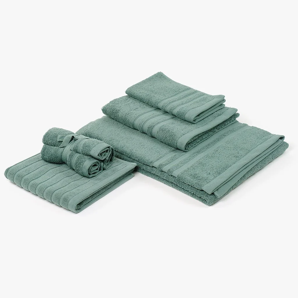 Conjunto Toalhetes de Algodão Verde Escuro 4EVERYDAY - Image 3