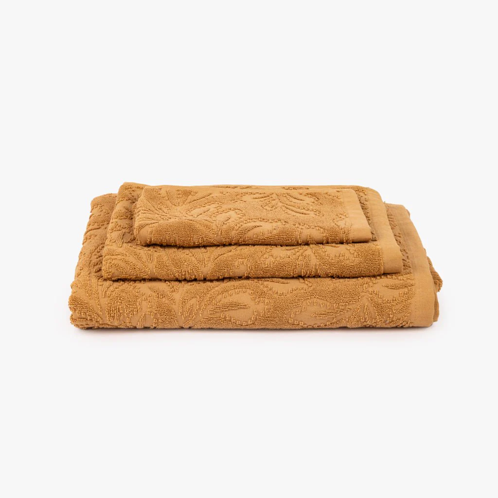 Toalha de Banho Jacquard Floral Amarelo LUOPING - Image 3