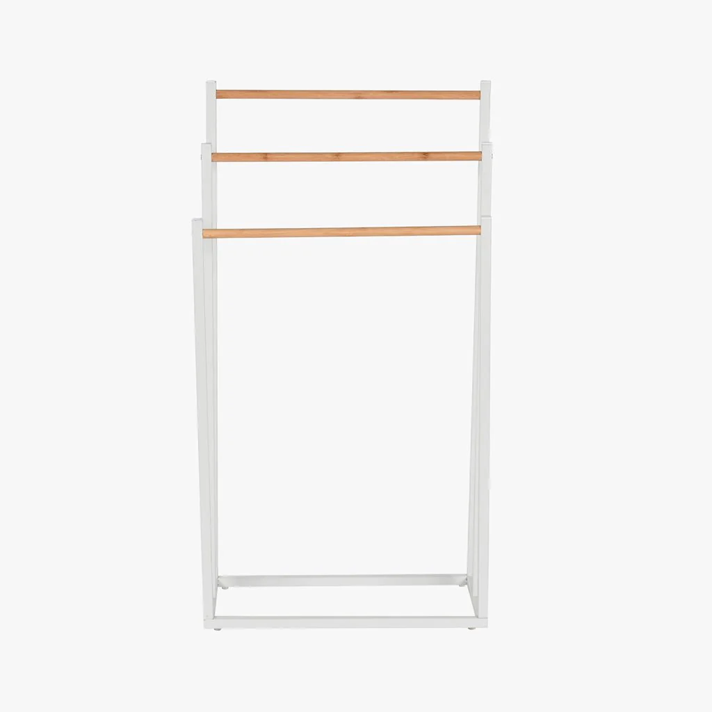 Toalheiro de Metal e Bambu 45x22x85 CLEAR - Image 3