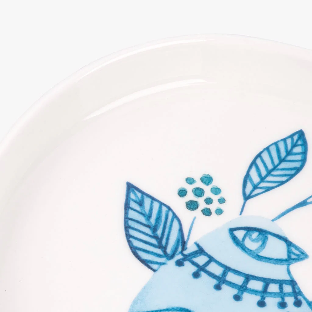 Travessa Oval New Bone China BLUE BIRD - Image 6