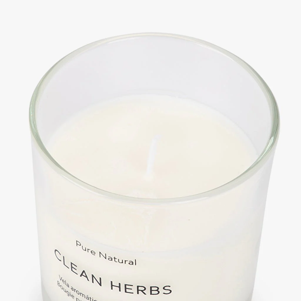 Vela Perfumada em Copo de Vidro Clean Herbs 160g PURE NATURAL - Image 3